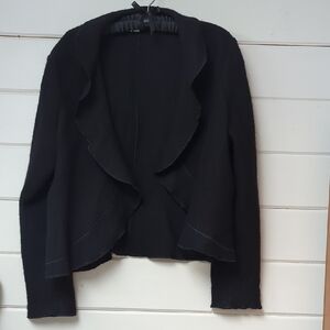 Wool Black Open Women's Cardigan ( euro 46, App L)